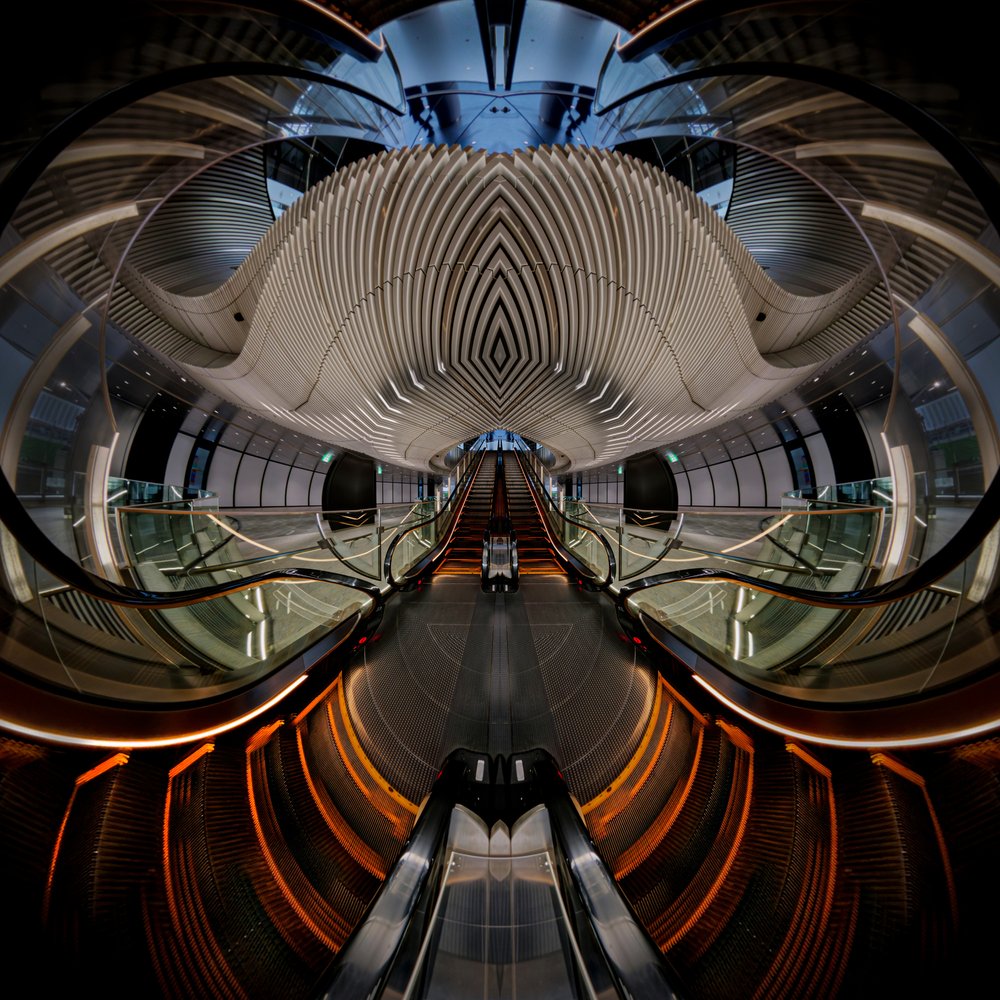 Symmetrical Escalator Ascent