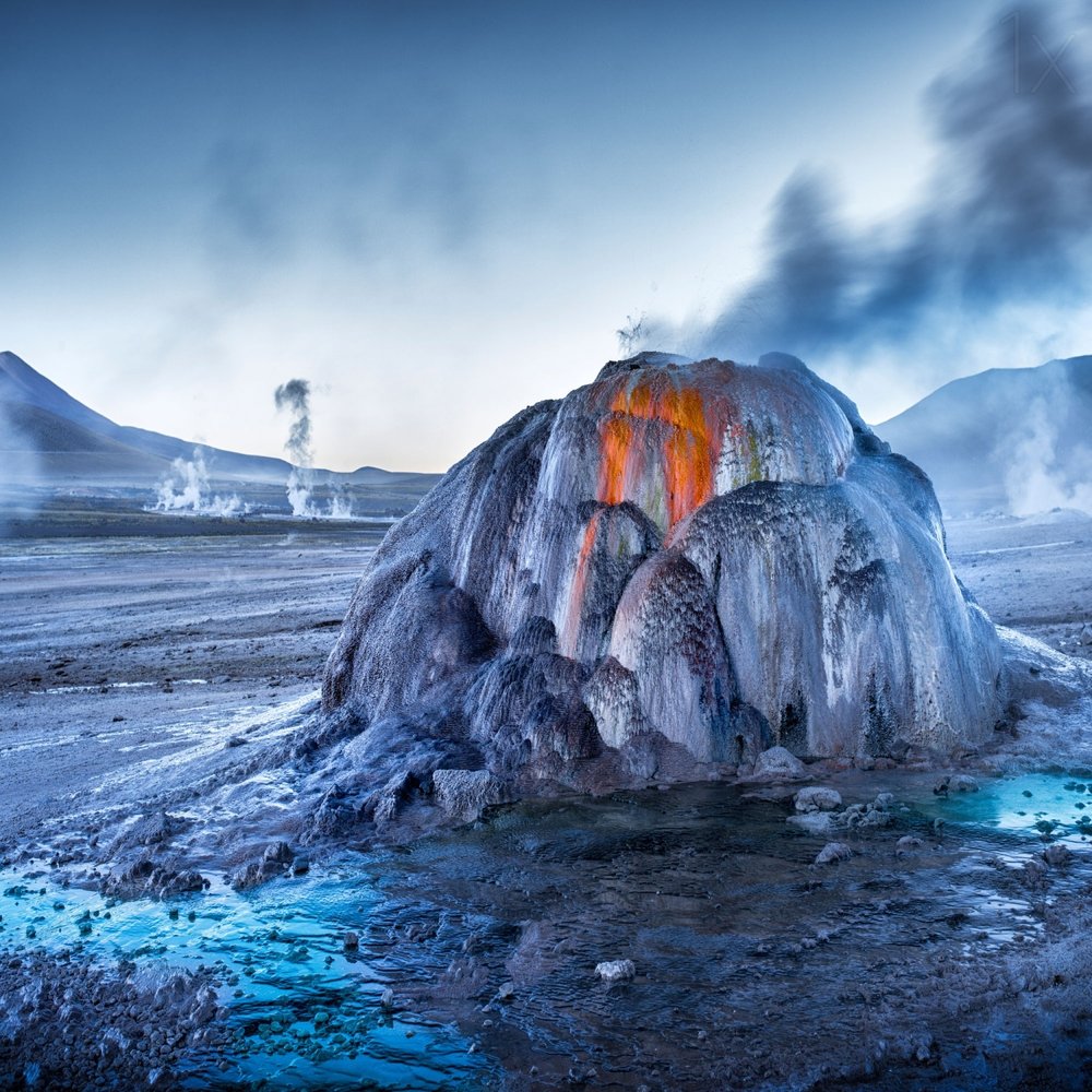 Colorful Geyser Landscape