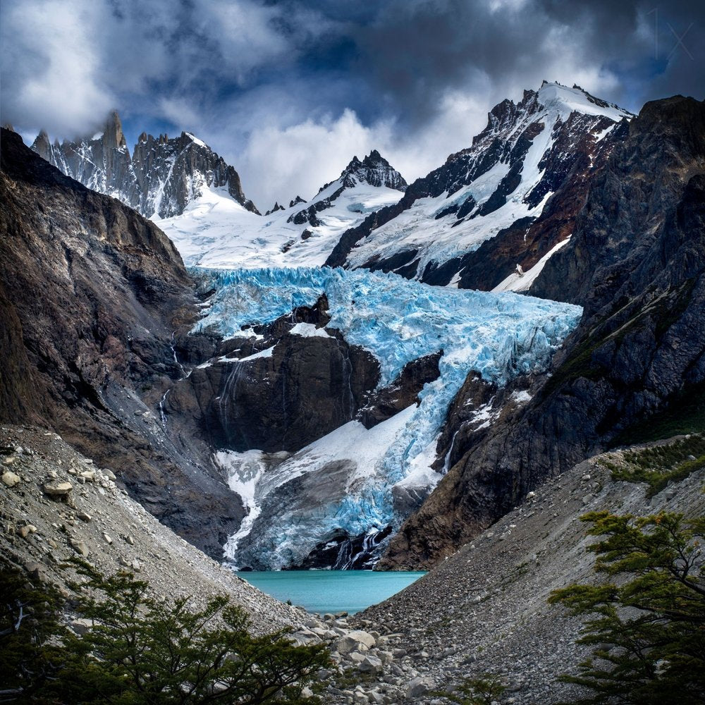 Dramatic Mountain Glacier