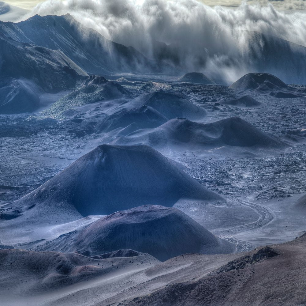 Misty Volcanic Peaks