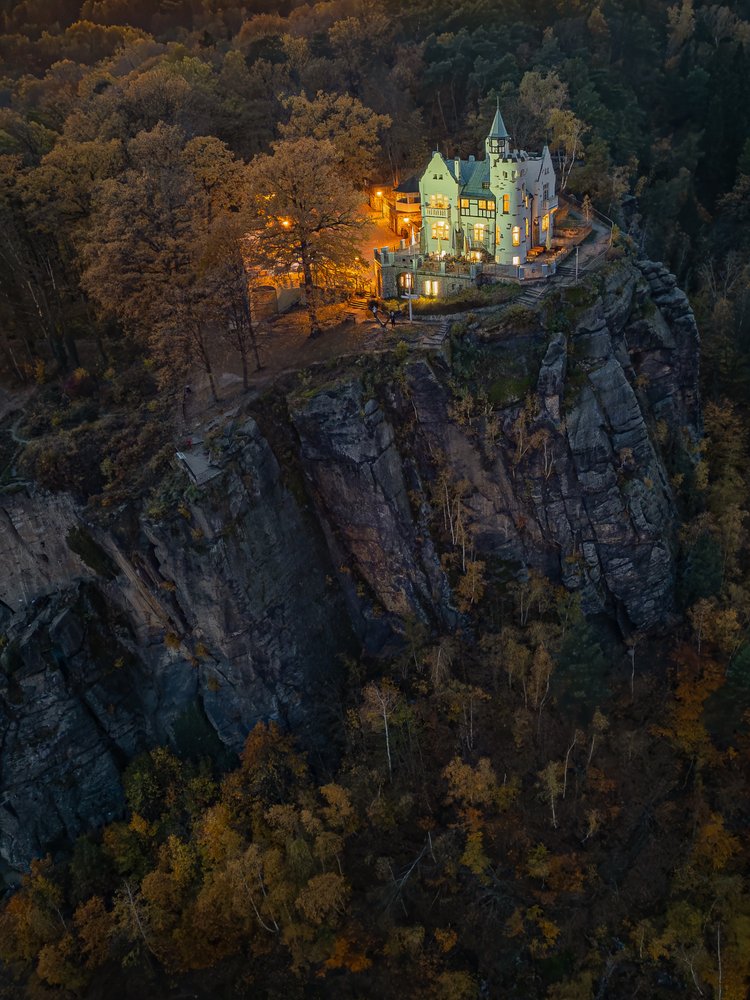 Illuminated Cliff Castle