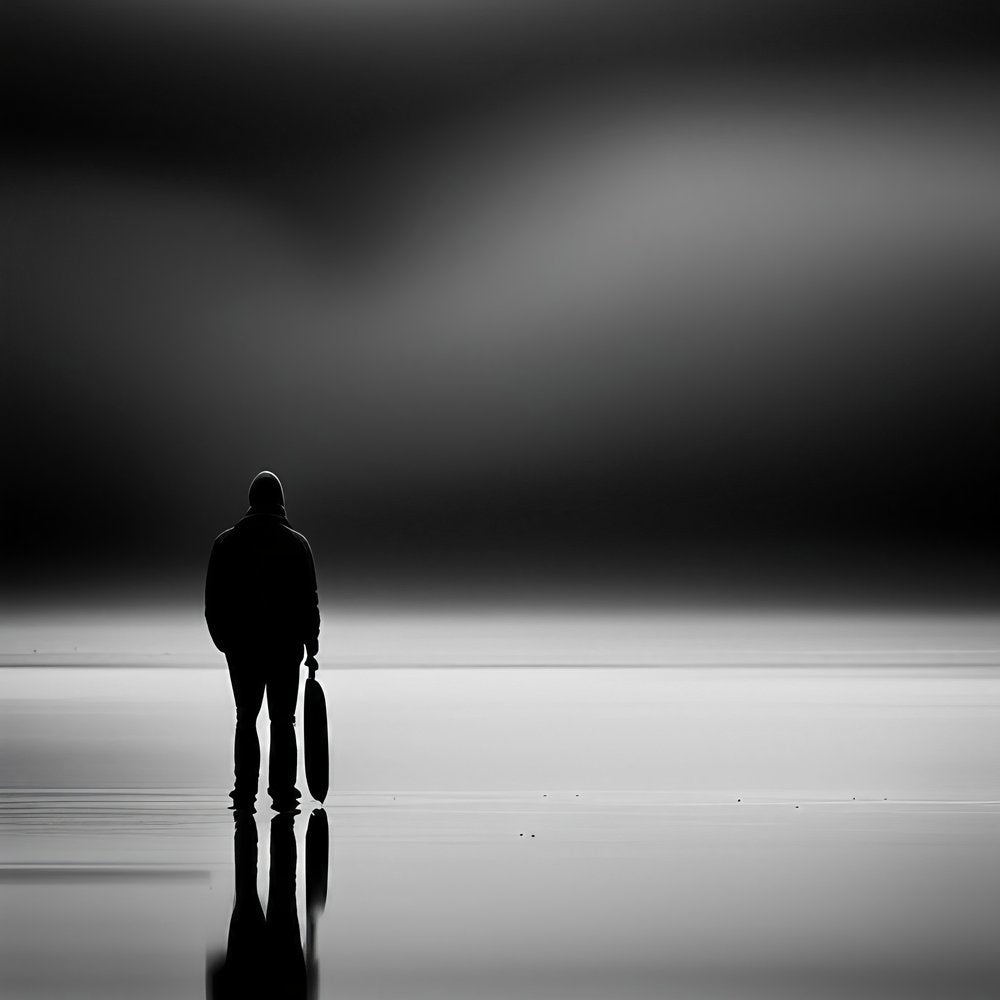 Solitary Figure Reflection