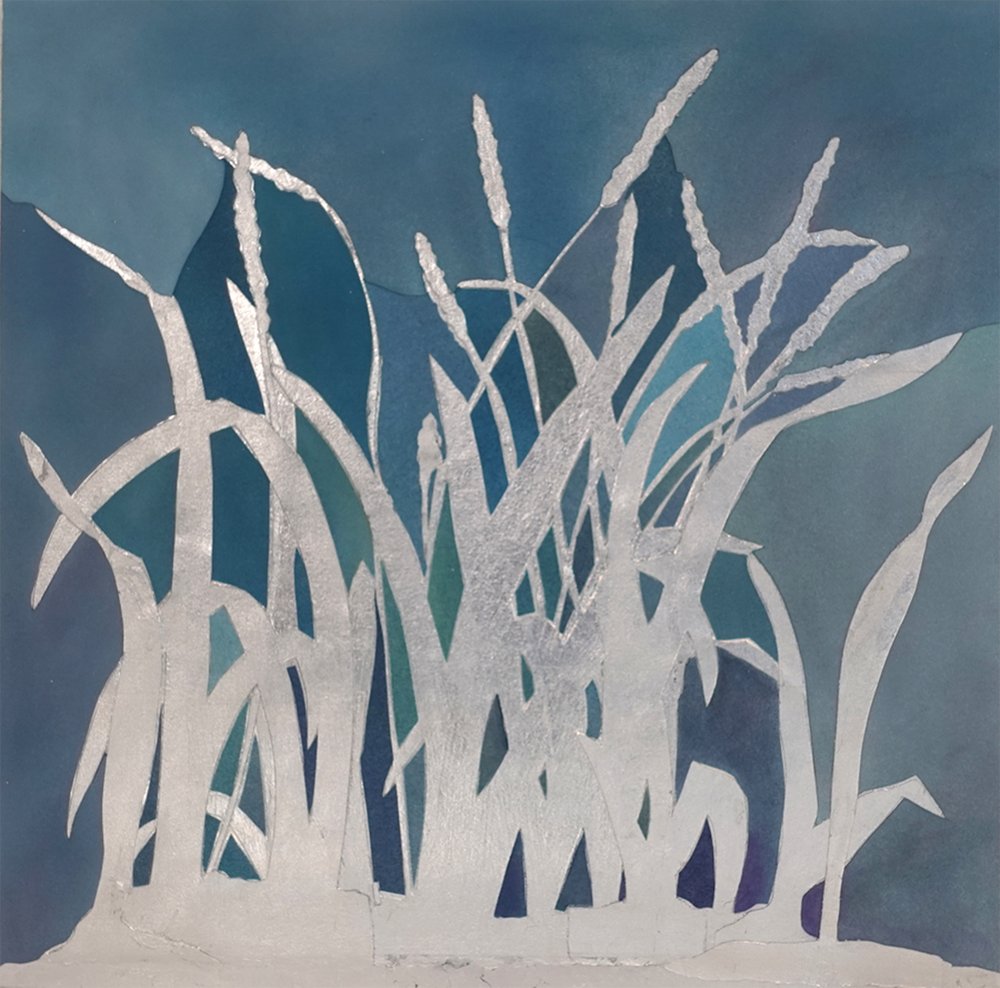 Silver Reeds Blue Water