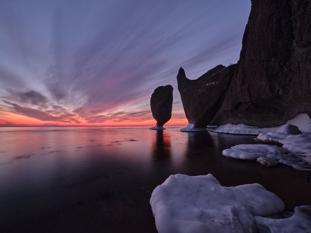 Twilight Sea Stacks