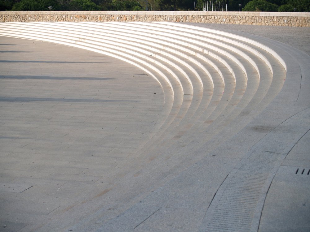 Curved Steps Sunlight