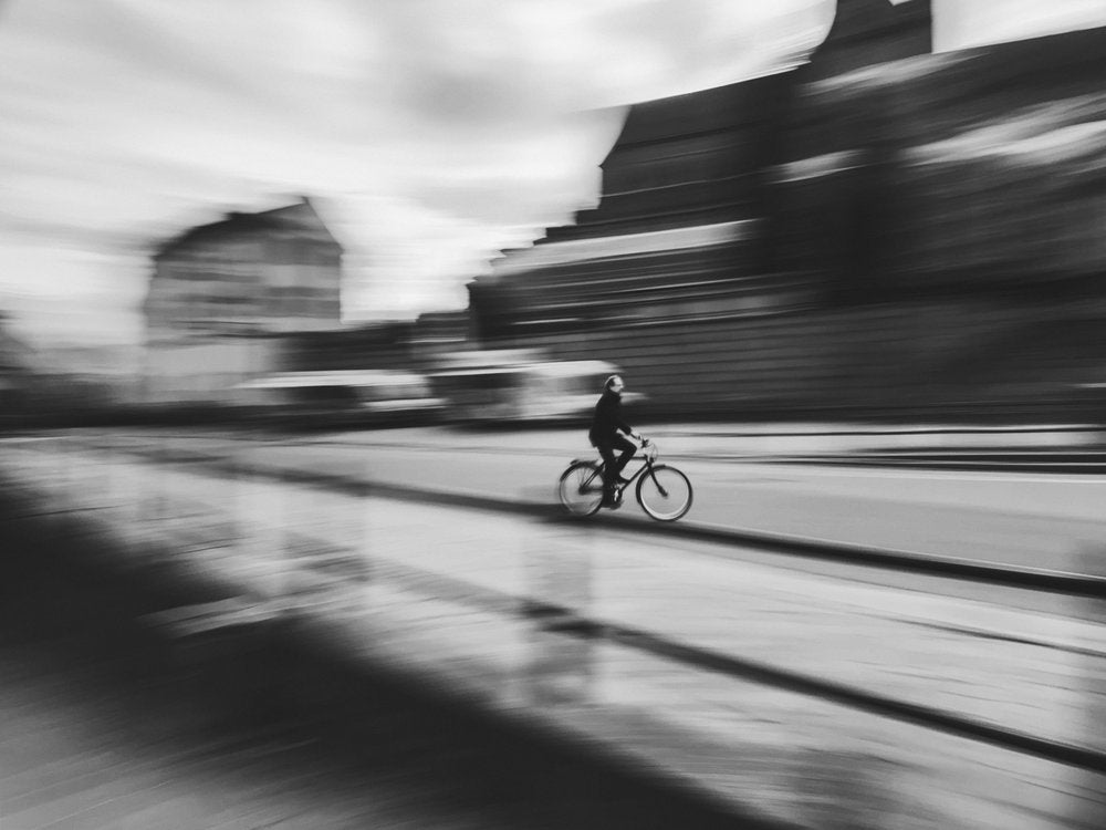 Speeding City Cyclist