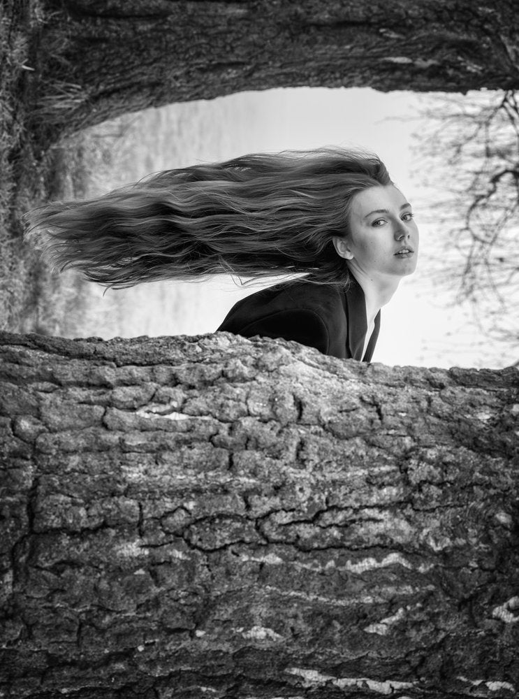 Woman With Flying Hair