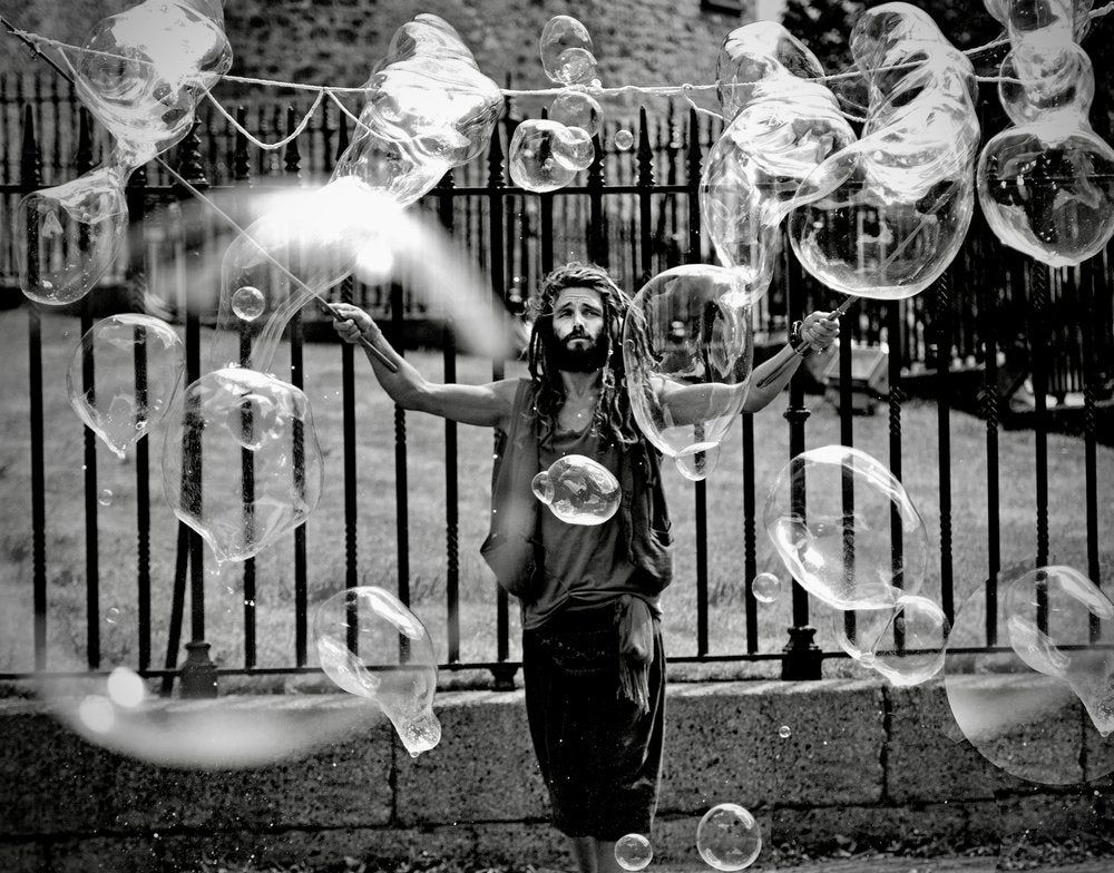 Whimsical Bubble Man