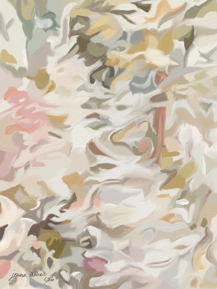 Soft Blush Floral Abstract