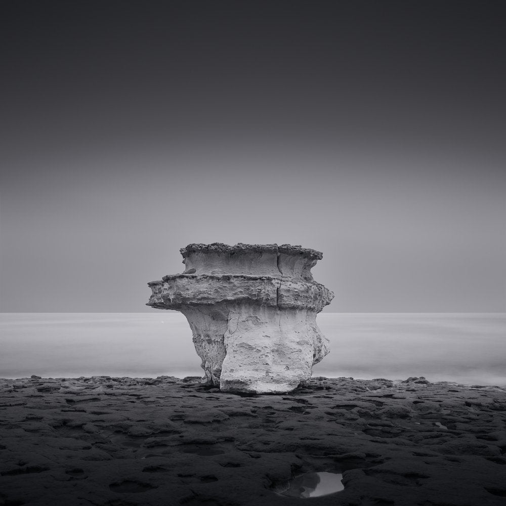 Monochrome Coastal Rock