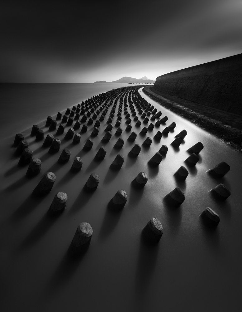 Monochrome Sea Wall
