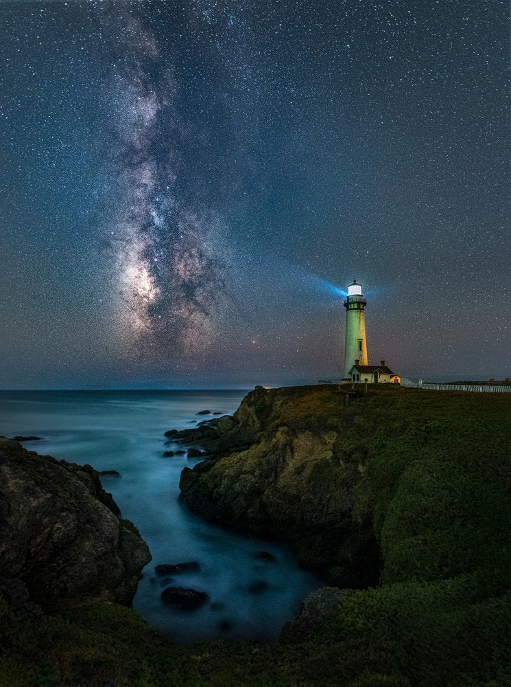Lighthouse Under Milky Way