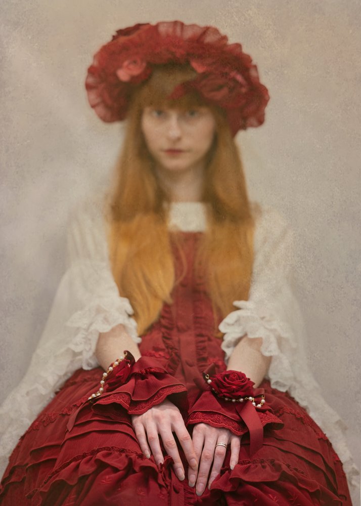 Redhead in Red Ruffles