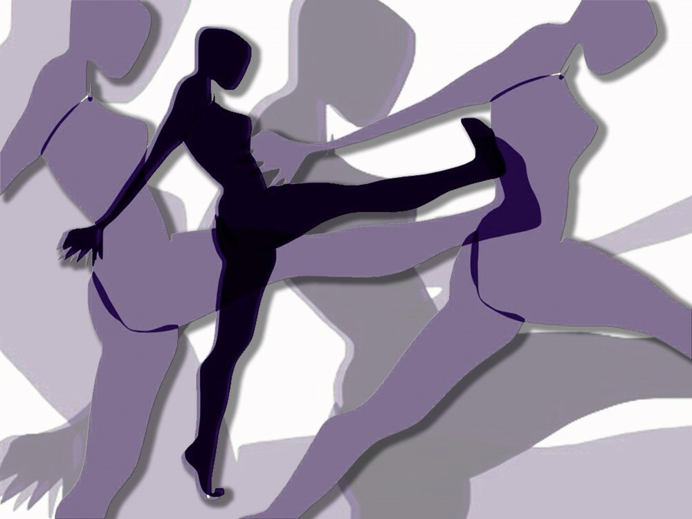 Purple Dancer Silhouette