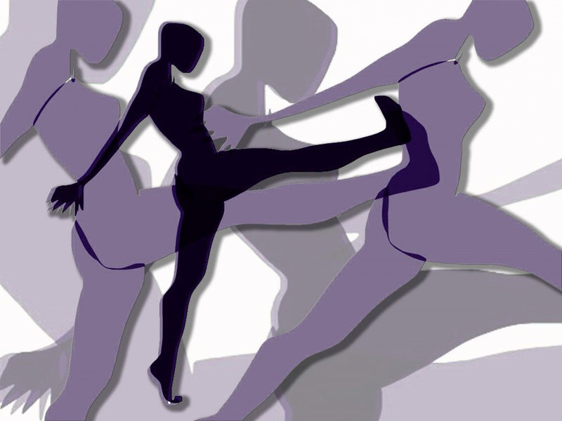 Purple Dancer Silhouette