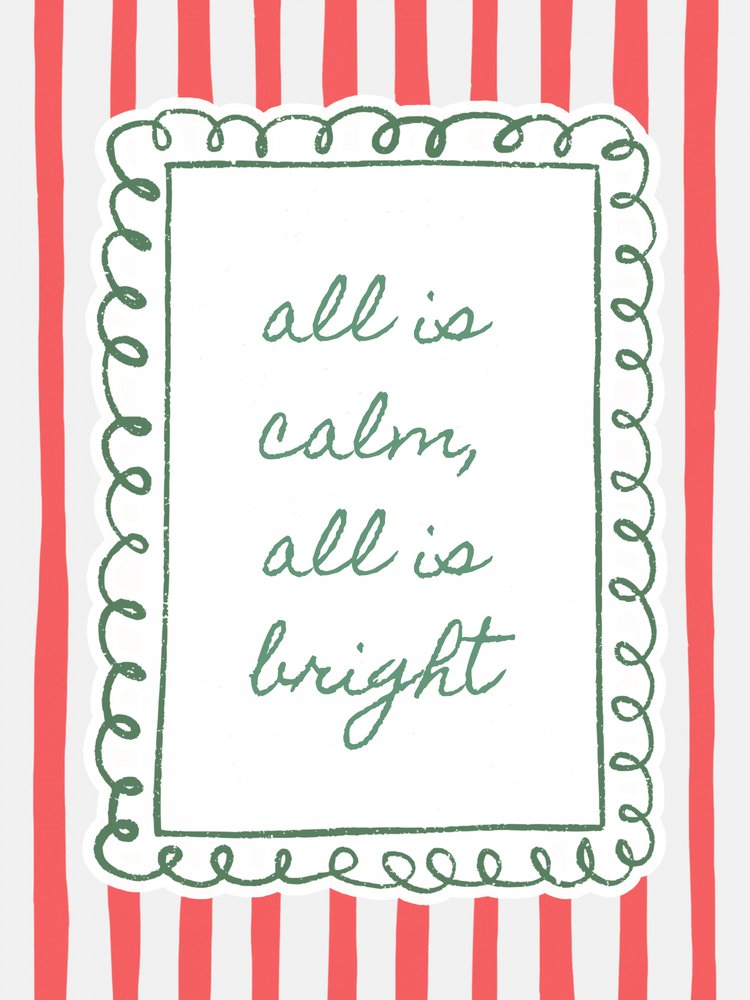 Christmas Calm Bright Quote