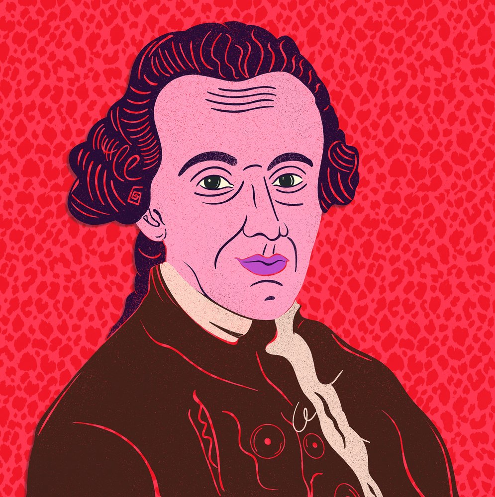 Pink Kant Historical Portrait
