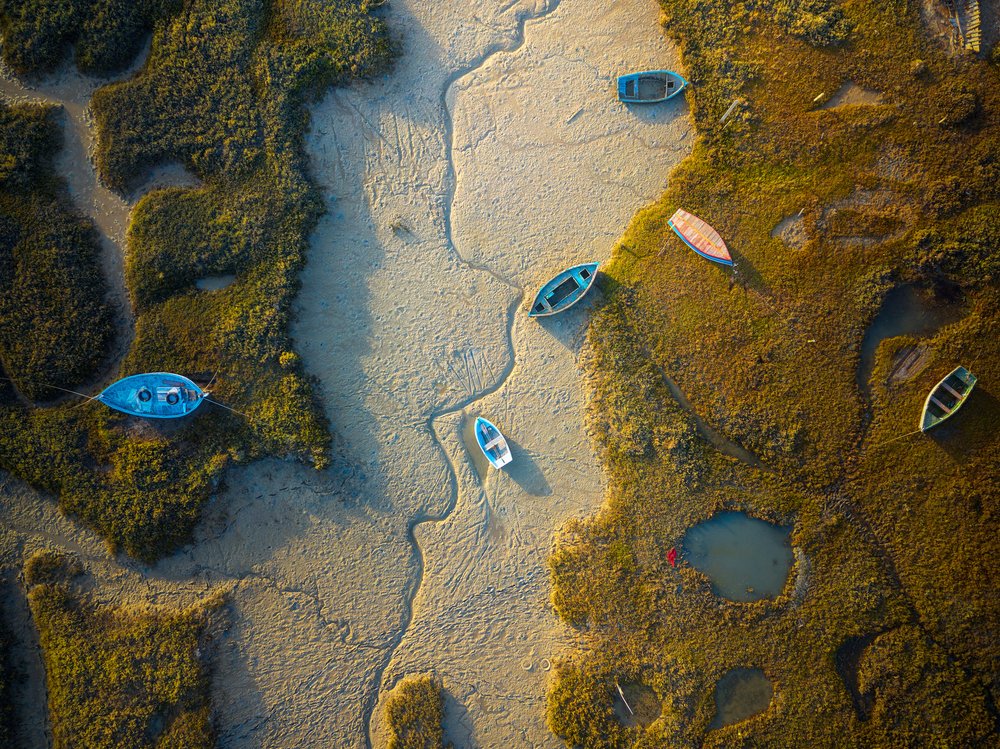 Boats In Tidal Marsh
