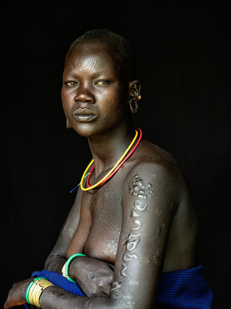 African Scarification Portrait