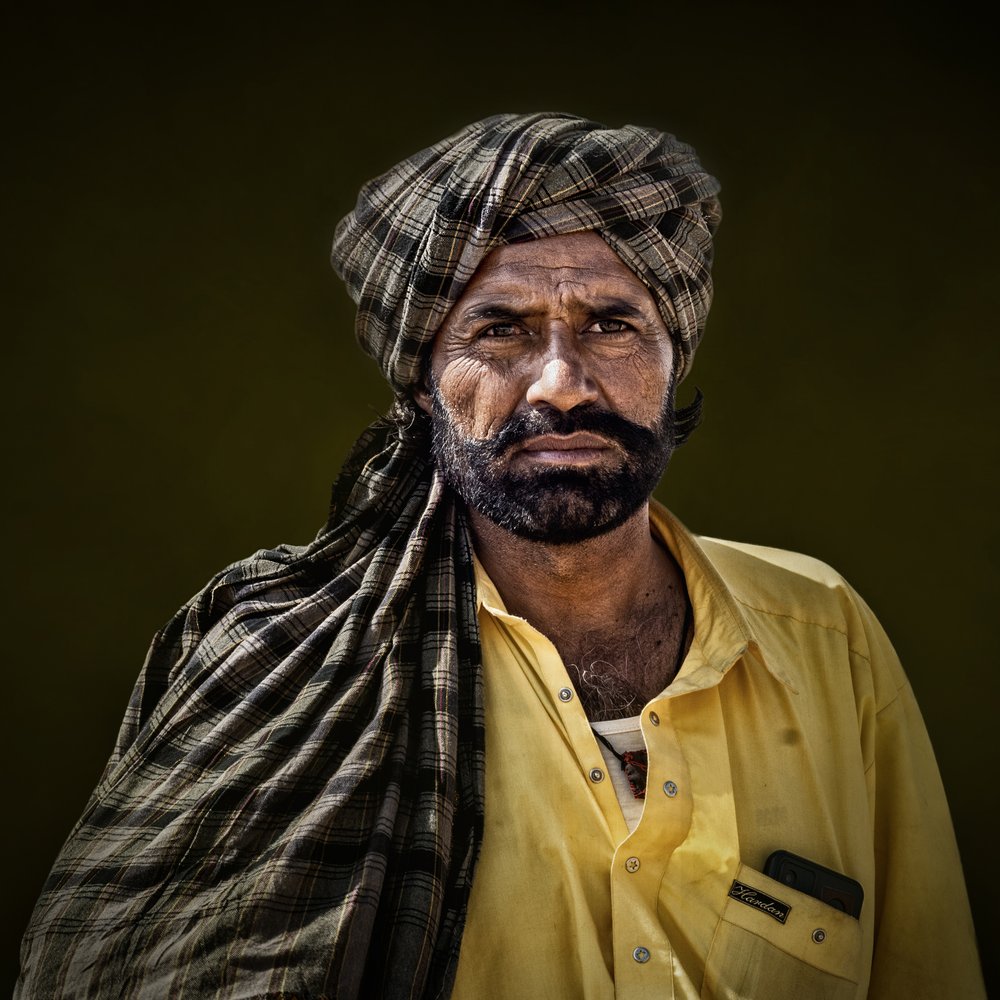 Stoic Turbaned Man