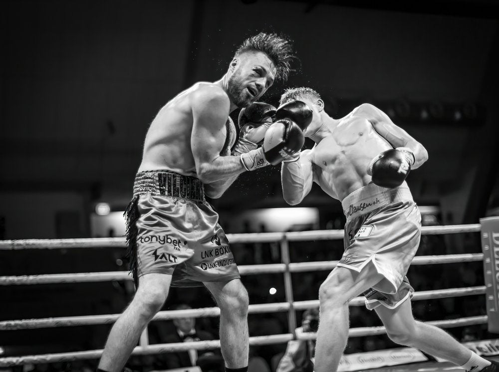 Intense Boxing Match