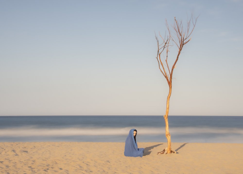 Blue Figure Beach Solitude