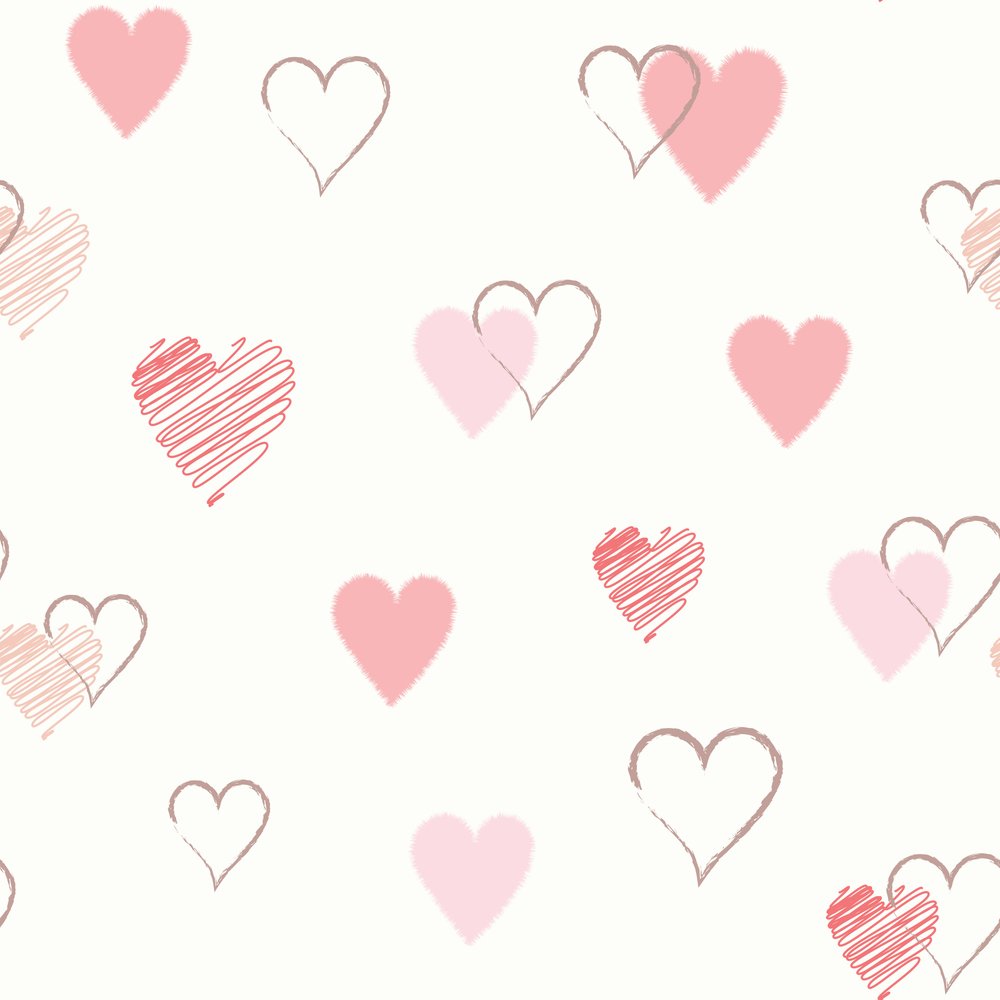 Soft Pink Hearts Pattern