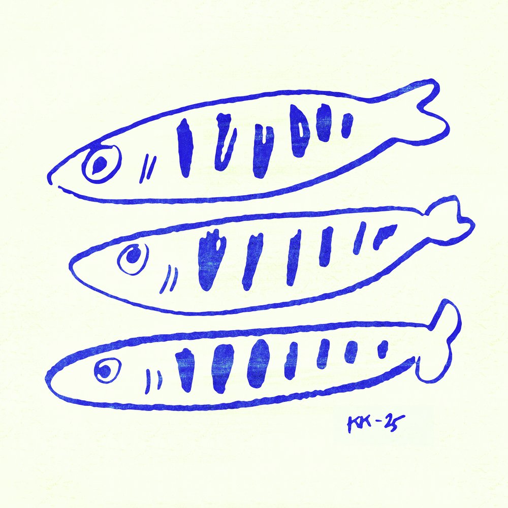 Three Blue Fish