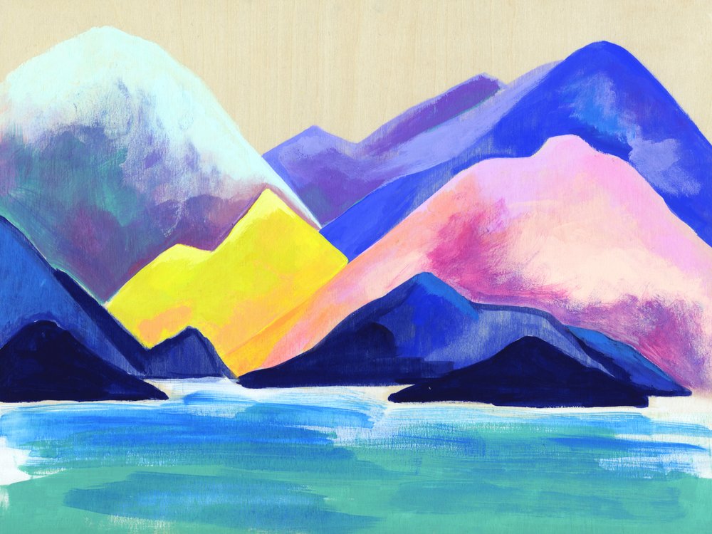 Colorful Mountain Lake