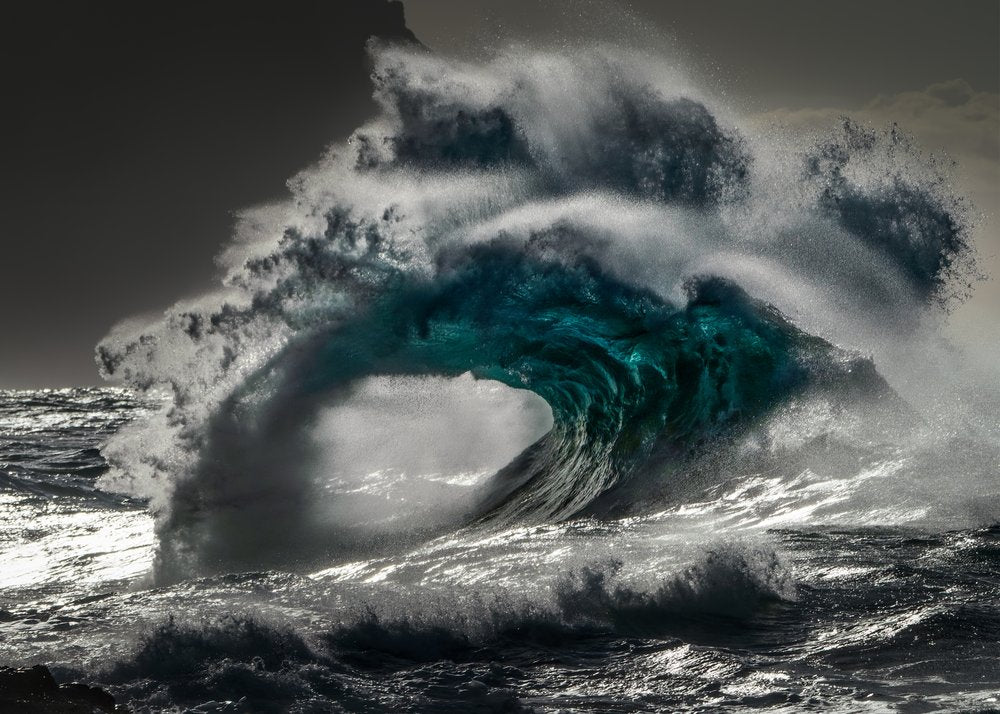 Powerful Teal Wave