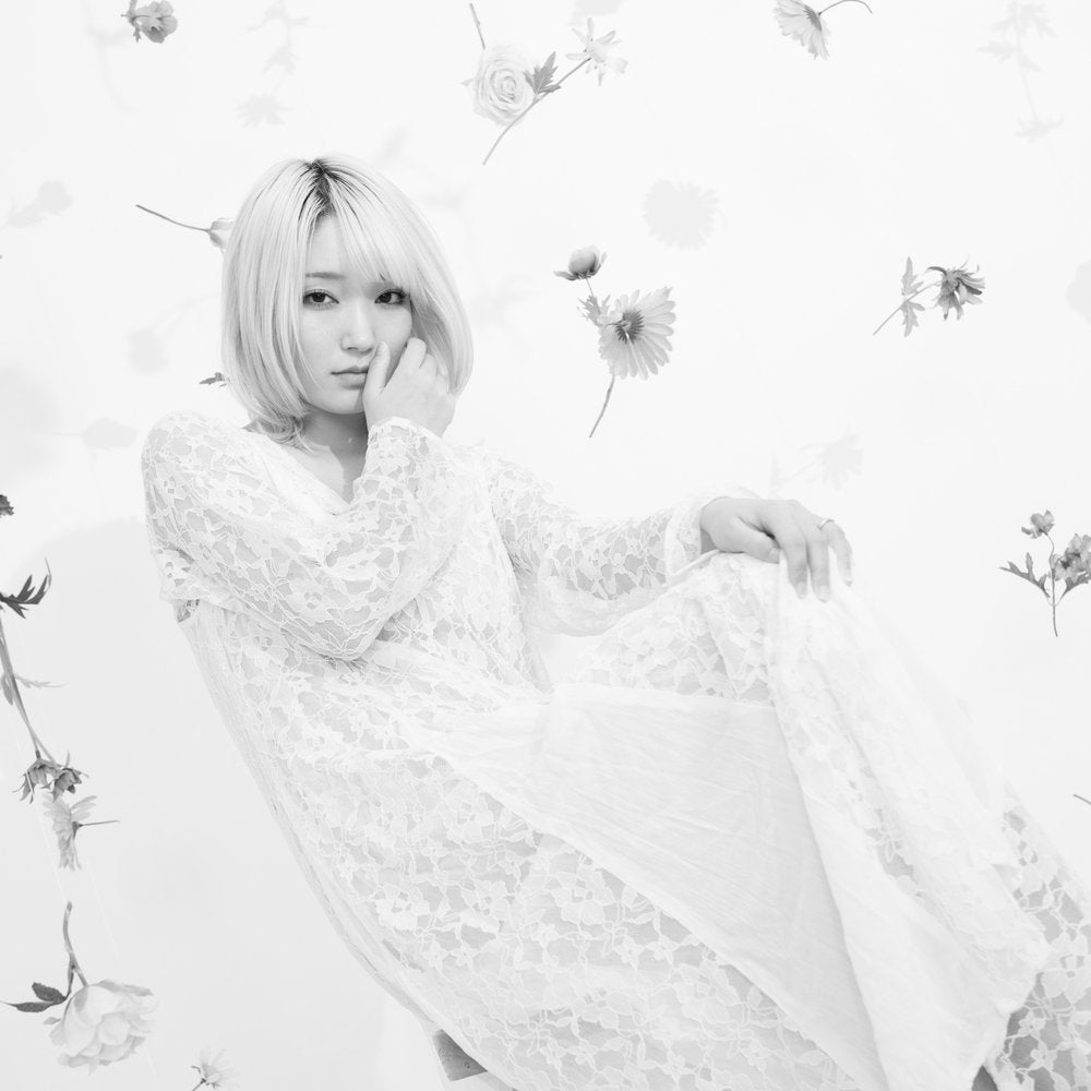 Ethereal Woman Floating Flowers