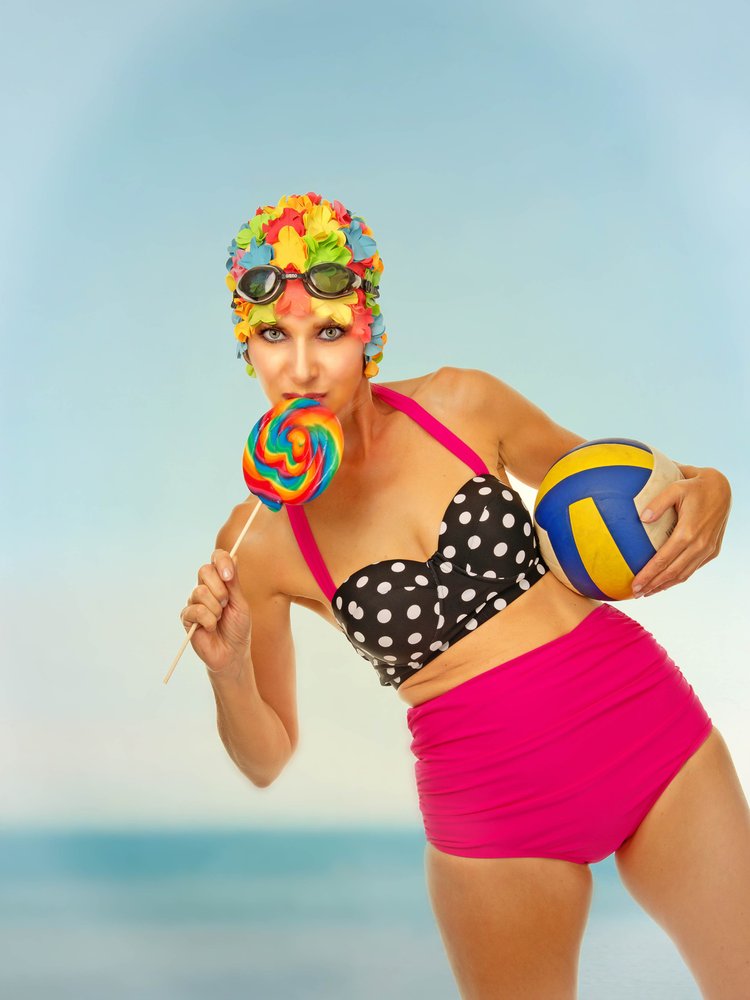 Playful Beach Woman