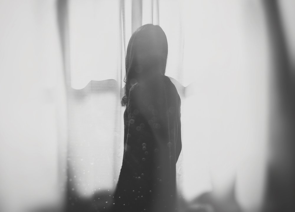 Backlit Woman Silhouette
