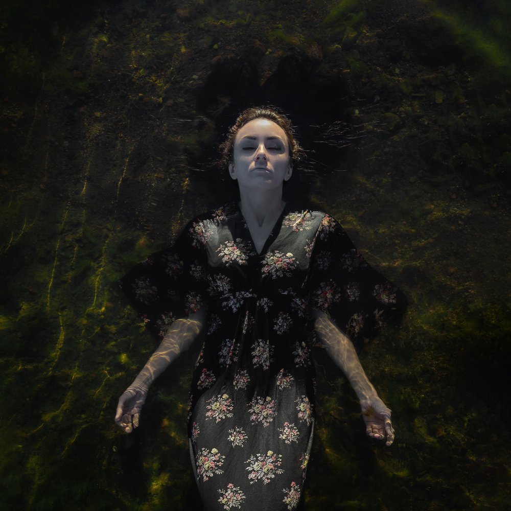 Serene Woman Floating