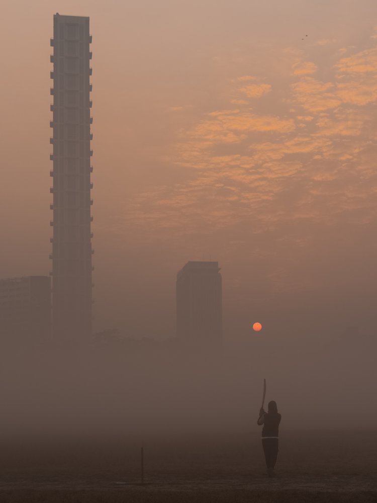 Hazy Cricket Morning