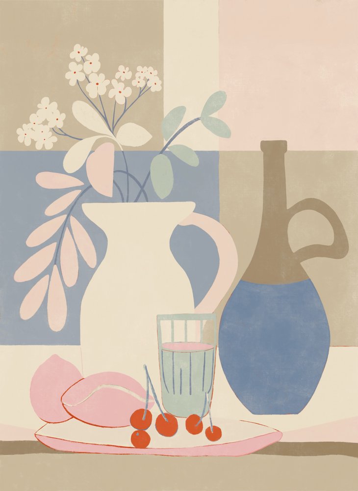 Pastel Still Life Arrangement