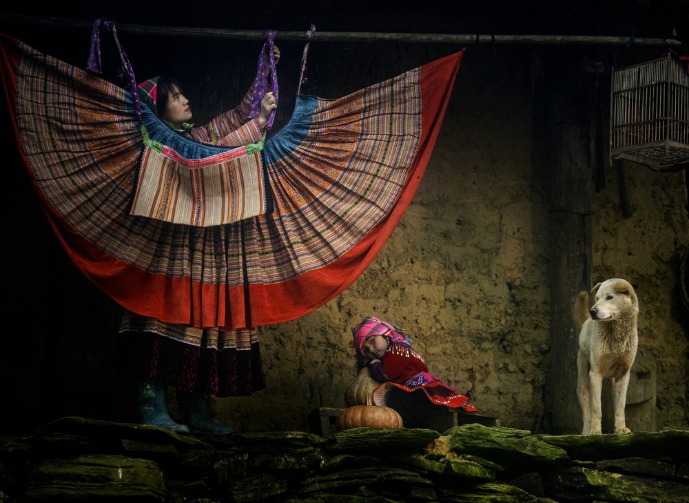 Hmong Woman Traditional Dress
