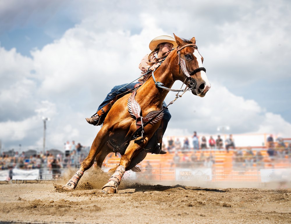 Barrel Racing Action