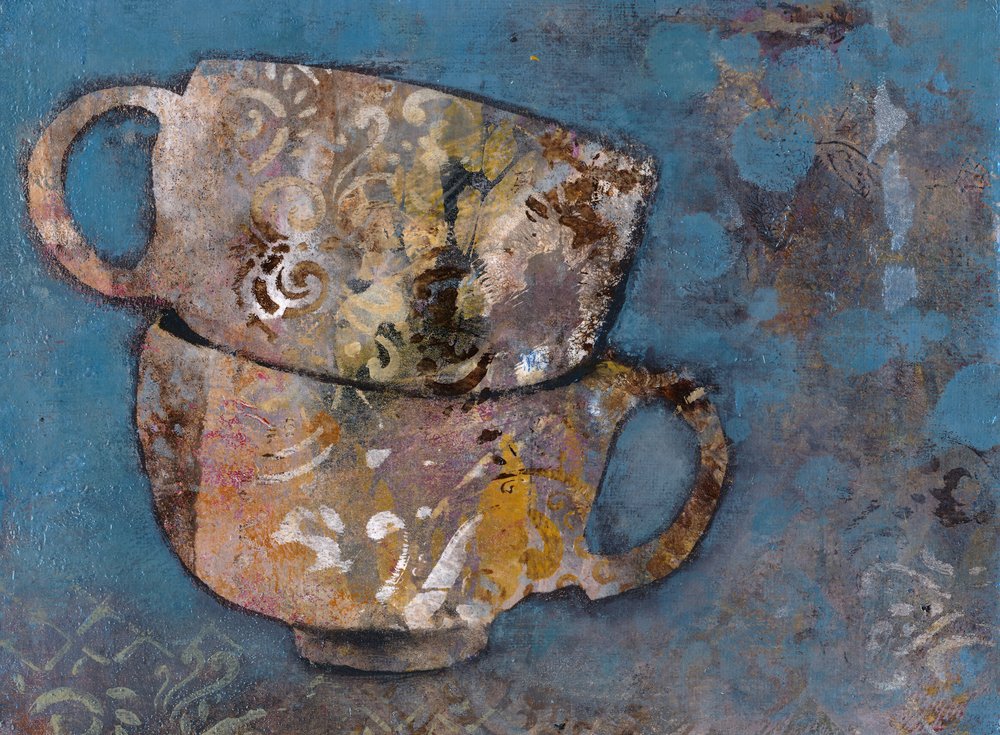 Stacked Rustic Teacups