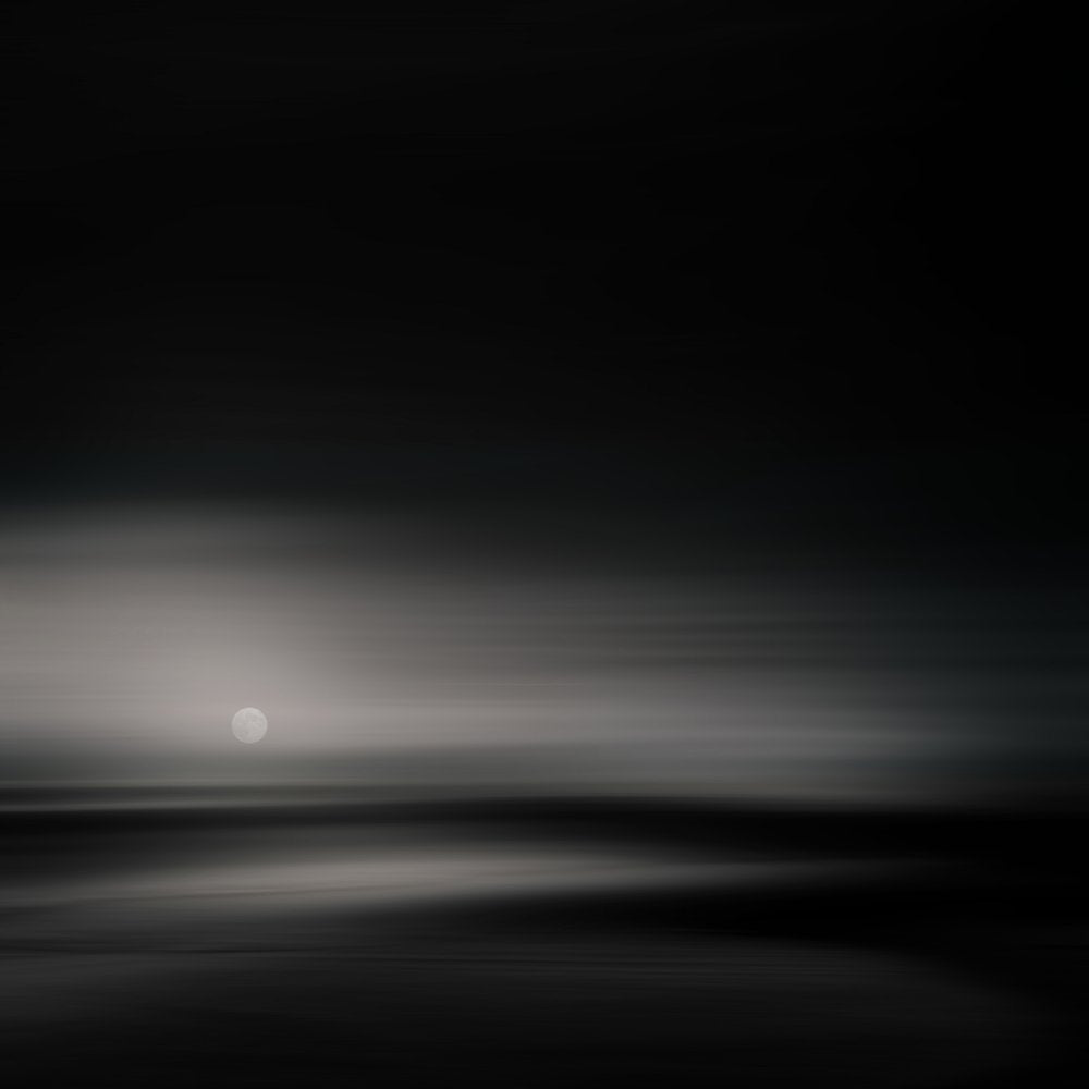 Abstract Moonlight Ocean