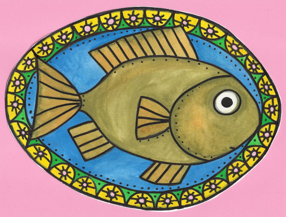 Golden Fish Plate