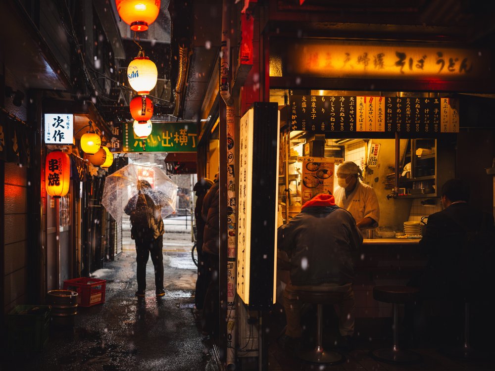 Snowy Japanese Ramen Alley