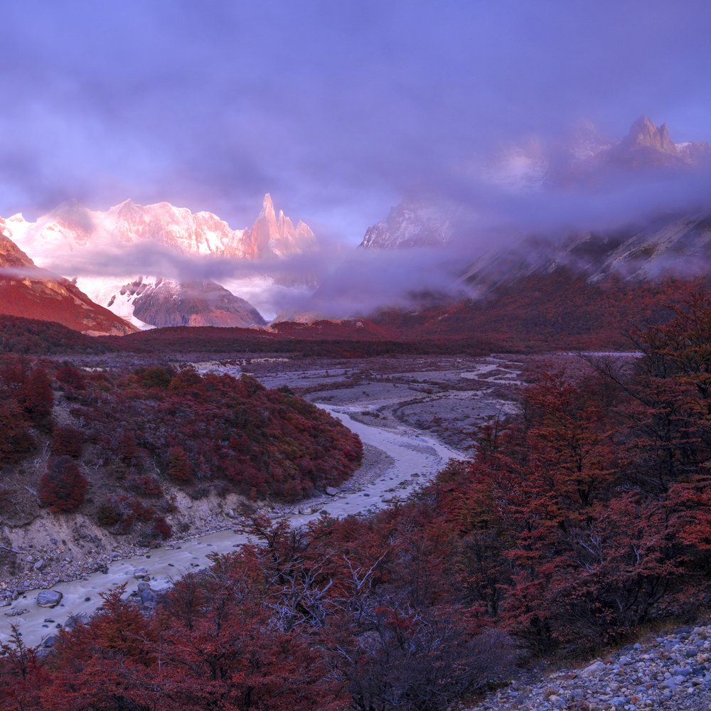 Purple Patagonia Mountains