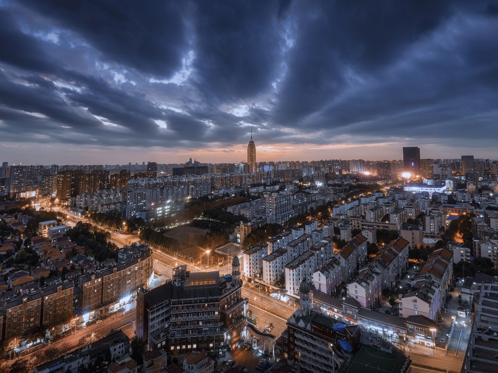 Dramatic City Twilight