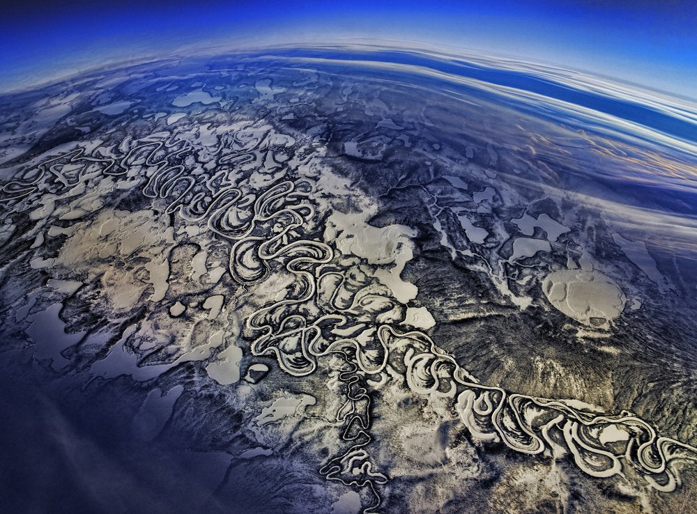 Winding Arctic River Landscape