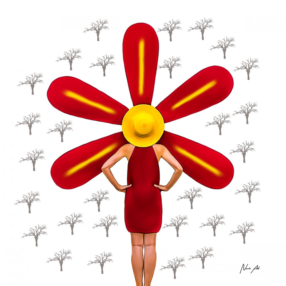 Surreal Flower Woman