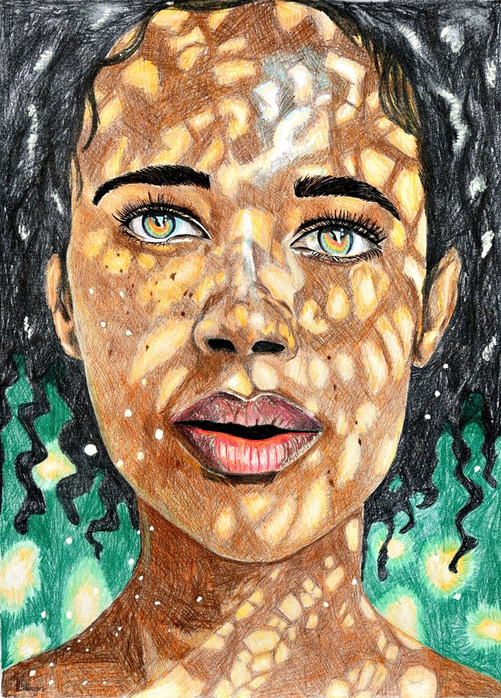 Woman Under Dappled Light
