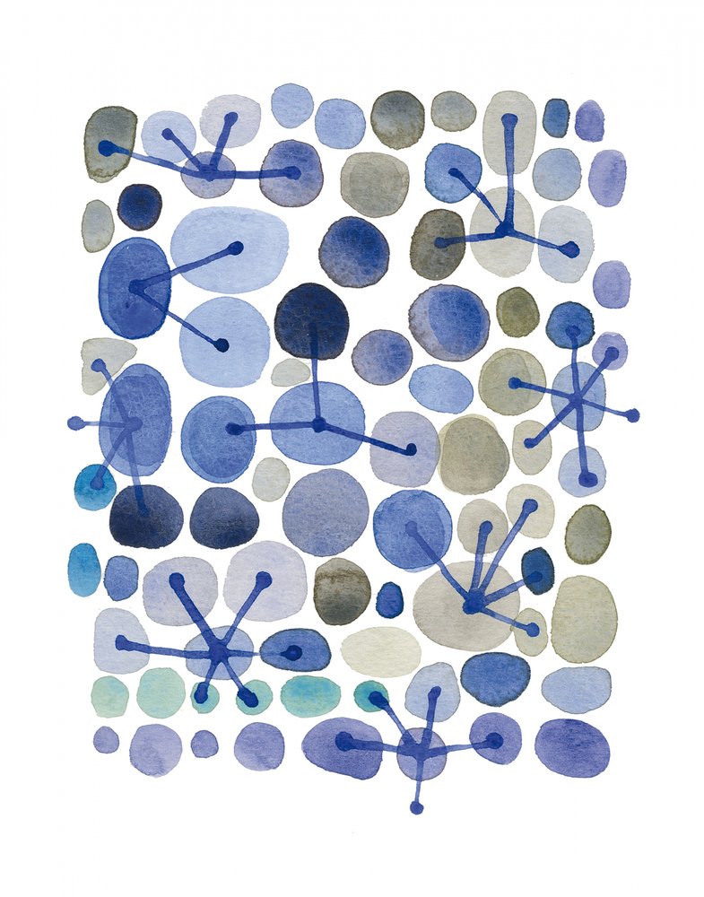 Blue Sputnik Abstract