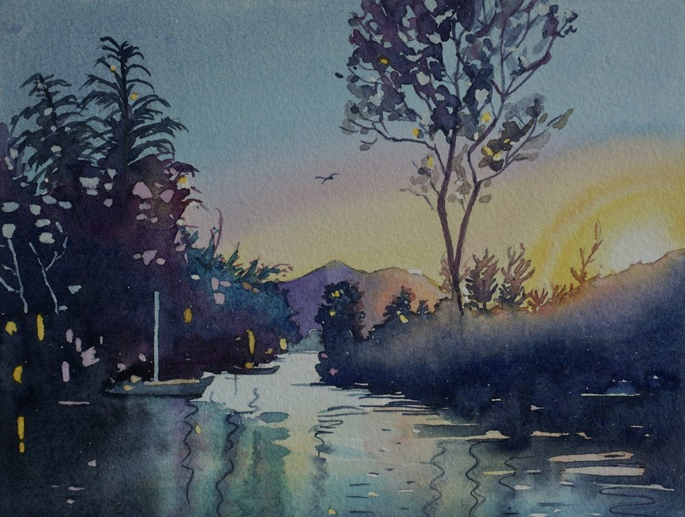Tranquil River Sunset