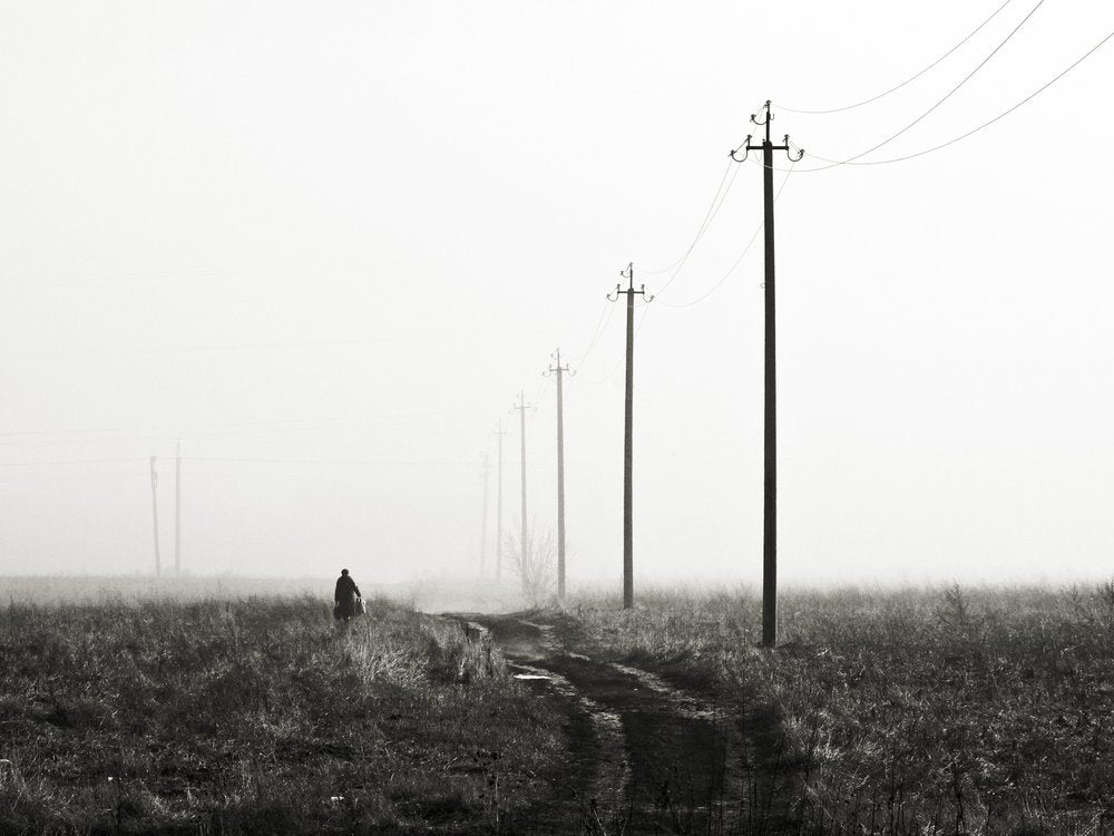 Misty Path Power Lines